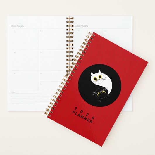 Yin Yang Zen Cat Planner プランナー手帳 (ディスプレー)