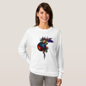 Yingヤンのドラゴンのワイシャツ Tシャツ (正面フル)