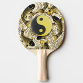 Ying Yang、禅卓球ボール、鯉の魚、アジアン 卓球ラケット (裏面)