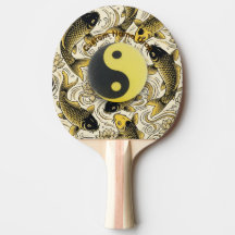 Ying Yang、禅卓球ボール、鯉の魚、アジアン