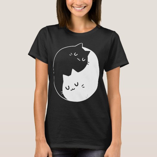 Ying Yang Cats Cat Tシャツティー1 Tシャツ (正面)