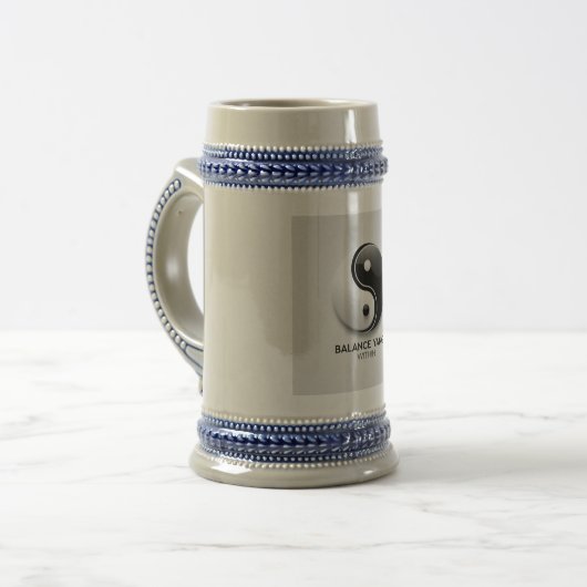 Ying Yang logo Mug ビールジョッキ (正面左)