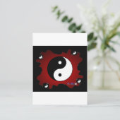 YING YANG RED背景製品 ポストカード (スタンド正面)