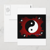 YING YANG RED背景製品 ポストカード (正面/裏面)
