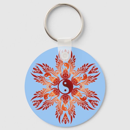 YingYangダイヤモンドキーチェーン キーホルダー (正面)