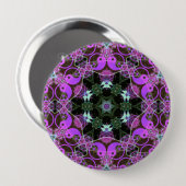 YinYangの六角形ボタン 缶バッジ (正面&裏面)