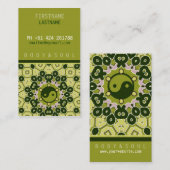 YINYANGグリーン名刺 名刺 (正面/裏面)