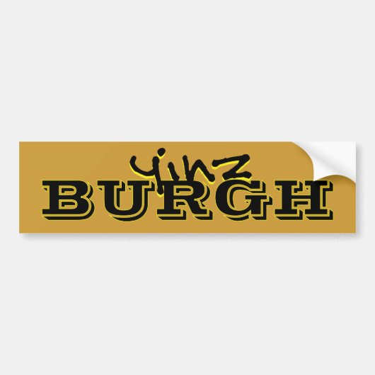 YINZのBurghのバンパーステッカー バンパーステッカー (正面)
