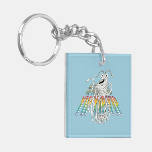 Yip Yips B&W Sketch Drawing キーホルダー (正面左)