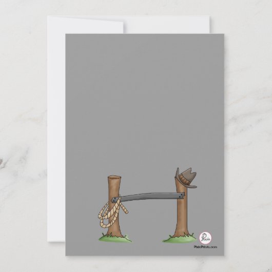 Yippee Ki Yay誕生日パーティーの招待 招待状 (裏面)