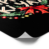 Yippee-ki-yay Funny Christmas Party Long Sleeve ポスター (角)