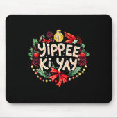 Yippee-ki-yay Funny Christmas Party Long Sleeve  マウスパッド (正面)