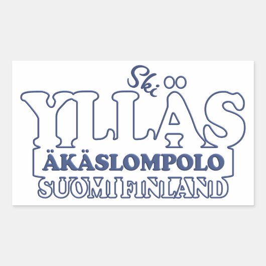 YLLAS FINLANDスタンプ 長方形シール (正面)