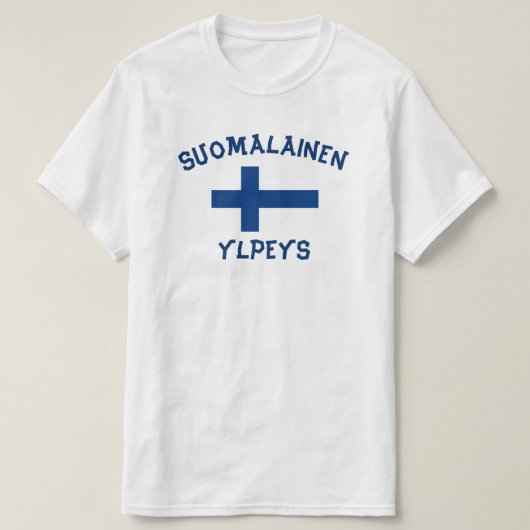 ylpeysのフィンランドのプライドをsuomalainen tシャツ (デザイン正面)