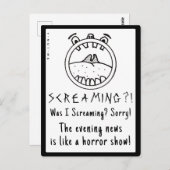 YNOME悲鳴のヘッドニュース ポストカード (正面/裏面)