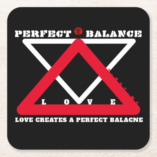YNOTME PERFECT BALANCE 4b3 Paper Coaster スクエアペーパーコースター (正面)