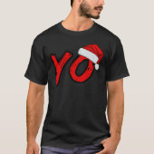 YOサンタクロースハットクリスマス Tシャツ (正面)