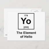 Yo! 要素のこんにちは ポストカード (正面/裏面)