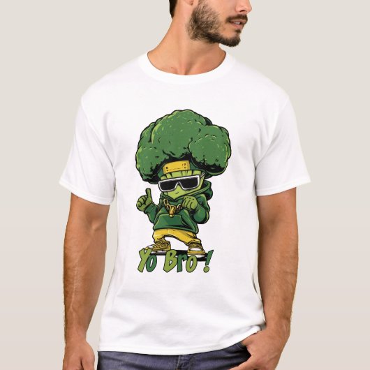 YO BRO ! - brocoli hip hop en cuisine Tシャツ (正面)