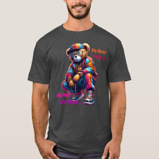 Yo Broake ヒップホップ ライフスタイル かわいいラップ ベア 男の子 Tシャツ