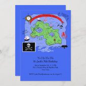 Yo Ho Ho子供の海賊誕生日のパーティの招待状 招待状 (正面/裏面)