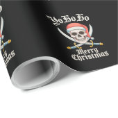 Yo Ho Ho Merry Christmas Pirate Xmas Skull Holiday ラッピングペーパー (ロールコーナー)