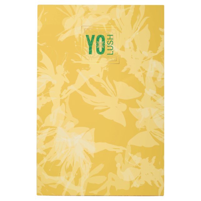 YO LUSHロゴファン妖精ギフトメタルプリント メタルプリント (正面)