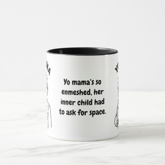 Yo Mama Therapy Joke Mug – Inner Child Enmeshment マグカップ (中央)