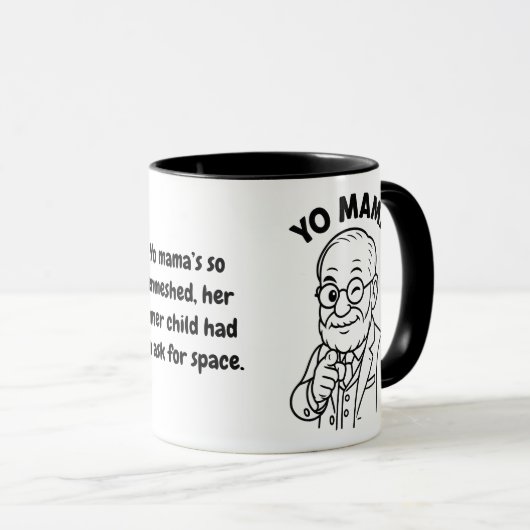 Yo Mama Therapy Joke Mug – Inner Child Enmeshment マグカップ (正面右)