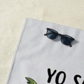 Yo Santa Funny Summer Christmas Tropical Holiday ビーチタオル (インサイチュ)