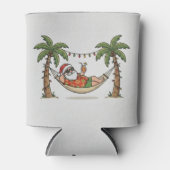 Yo Santa Funny Summer Christmas Tropical Holiday 缶クーラー (正面)