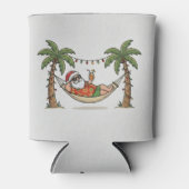 Yo Santa Funny Summer Christmas Tropical Holiday 缶クーラー (正面)