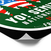 Yo Semite National Park Funny American Flag Thigh  ポスター (角)