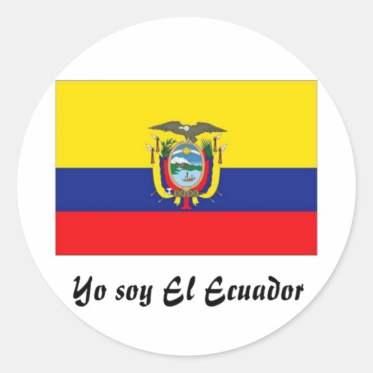 Yo Soy El Ecuadorステッカー ラウンドシール (正面)