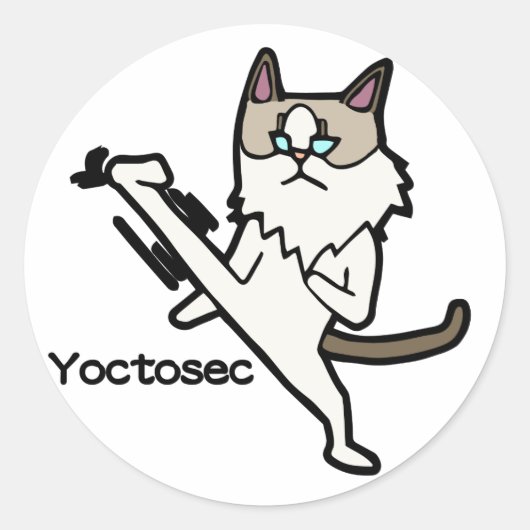 Yoctosec啓蒙猫 ラウンドシール (正面)