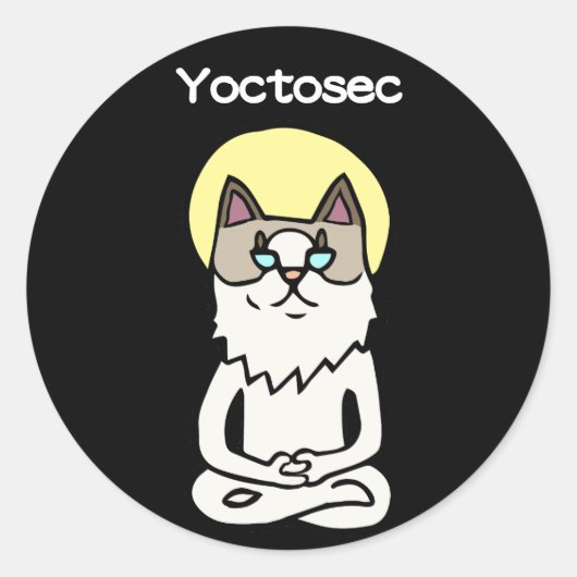 Yoctosec啓蒙猫 ラウンドシール (正面)