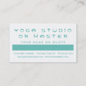 YOGAのお客様へのモダン感謝（正方形） ロイヤリティカード (裏面)