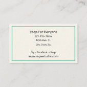 YOGAインストラクターかわいらしパーソナライズされた名刺 名刺 (裏面)