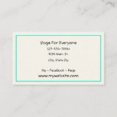 YOGAインストラクターかわいらしパーソナライズされた名刺 名刺 (裏面)