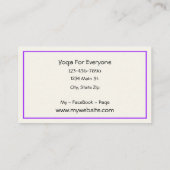 YOGAインストラクターかわいらしパーソナライズされた名刺 名刺 (裏面)