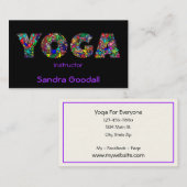 YOGAインストラクターかわいらしパーソナライズされた名刺 名刺 (正面/裏面)