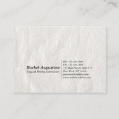 YOGAインストラクターアポイントメントモダン水の色ツリー 予約カード (裏面)