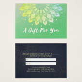 YOGAインストラクターギフト証明書金箔曼荼羅 (正面&裏面)