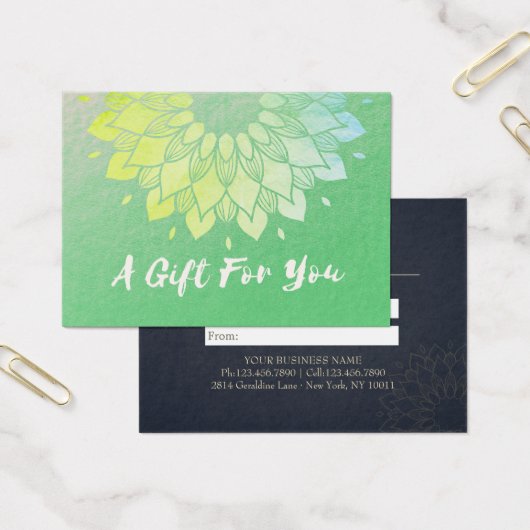 YOGAインストラクターギフト証明書金箔曼荼羅 (オフィス)