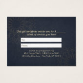 YOGAインストラクターギフト証明書金箔曼荼羅 (裏面)