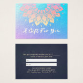 YOGAインストラクターギフト証明書金箔曼荼羅 (正面&裏面)