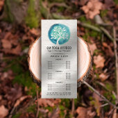 YOGAインストラクター価格リスト水エレガント色ツリー ラックカード