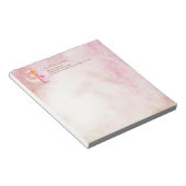 YOGAインストラクター水彩瞑想ポーズオムサイン ノートパッド (アングル)