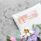 YOGAインストラクター水彩瞑想ポーズオムサイン ラベル