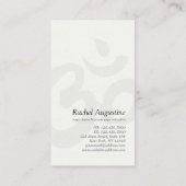 YOGAインストラクターZen OMシンボル砂岩の小石 名刺 (裏面)